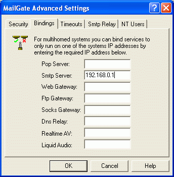 MailGate service bindings
